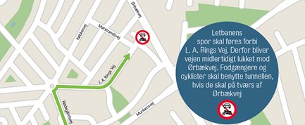 L. A. Rings Vej spærres midlertidigt ved Ørbækvej