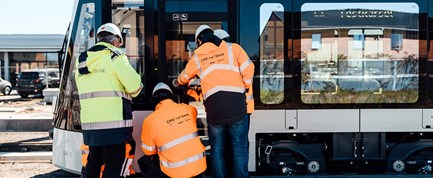 Leverancer af letbanetog og indledende test er gået godt