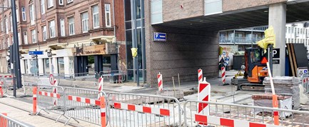 Nu bliver de sidste områder langs letbanen på Østre Stationsvej færdiggjort
